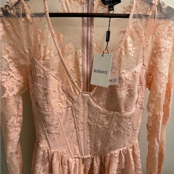 BARDOT Corset Dress In Soft Pink - Picture 2 of 12